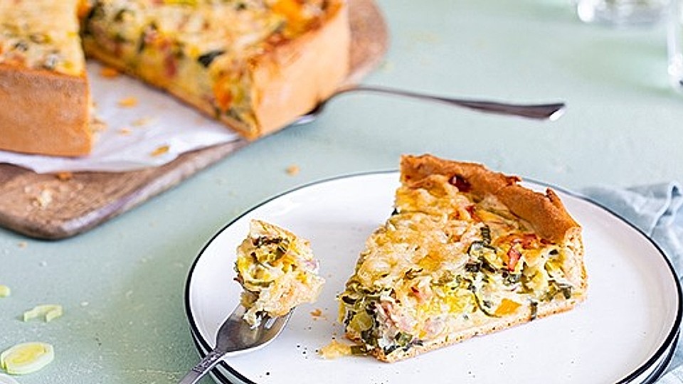 Quiche Mit Schinken Und Gemuse Von Derkuchensklave Chefkoch 
